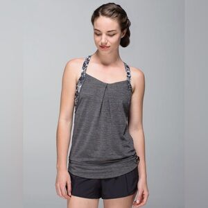 Lululemon Athletica Rest Less Tank Size 8 Heathered Black